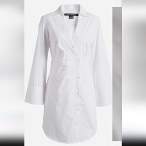 French Connection Isabelle Long Sleeve Asymmetric Shirtdress Sz 6 NWT